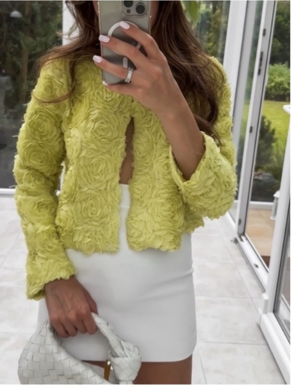 NEW ZARA TEXTURED FLORAL CARDIGAN SIZE M - Picture 3 of 11